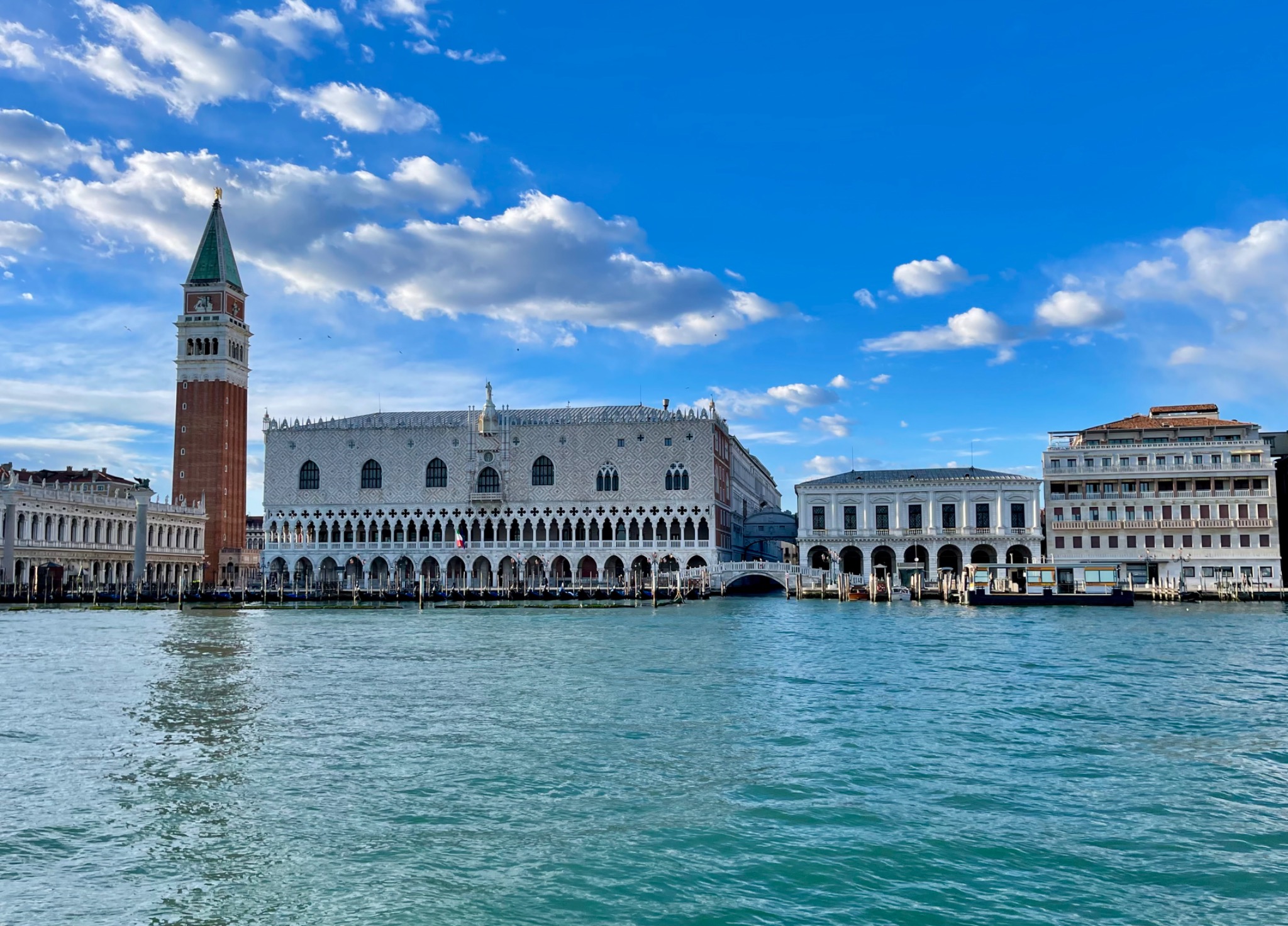 The Doge’s Palace and St Mark’s Campanile seen from the water